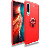 Huawei P30 Kılıf Zore Ravel Silikon Kapak Siyah-Rose Gold