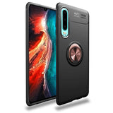 Huawei P30 Kılıf Zore Ravel Silikon Kapak Siyah-Rose Gold