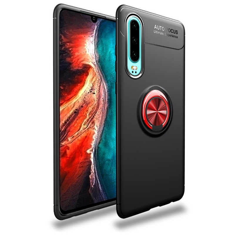 Huawei P30 Kılıf Zore Ravel Silikon Kapak Siyah-Rose Gold