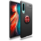 Huawei P30 Kılıf Zore Ravel Silikon Kapak Siyah-Rose Gold