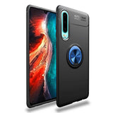 Huawei P30 Kılıf Zore Ravel Silikon Kapak Siyah-Rose Gold