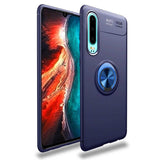Huawei P30 Kılıf Zore Ravel Silikon Kapak Siyah-Rose Gold