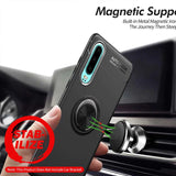 Huawei P30 Kılıf Zore Ravel Silikon Kapak Siyah-Rose Gold