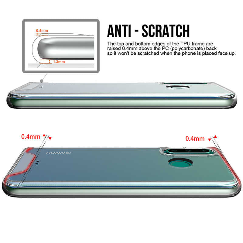 Huawei P30 Lite Kılıf Zore Gard Silikon Renksiz