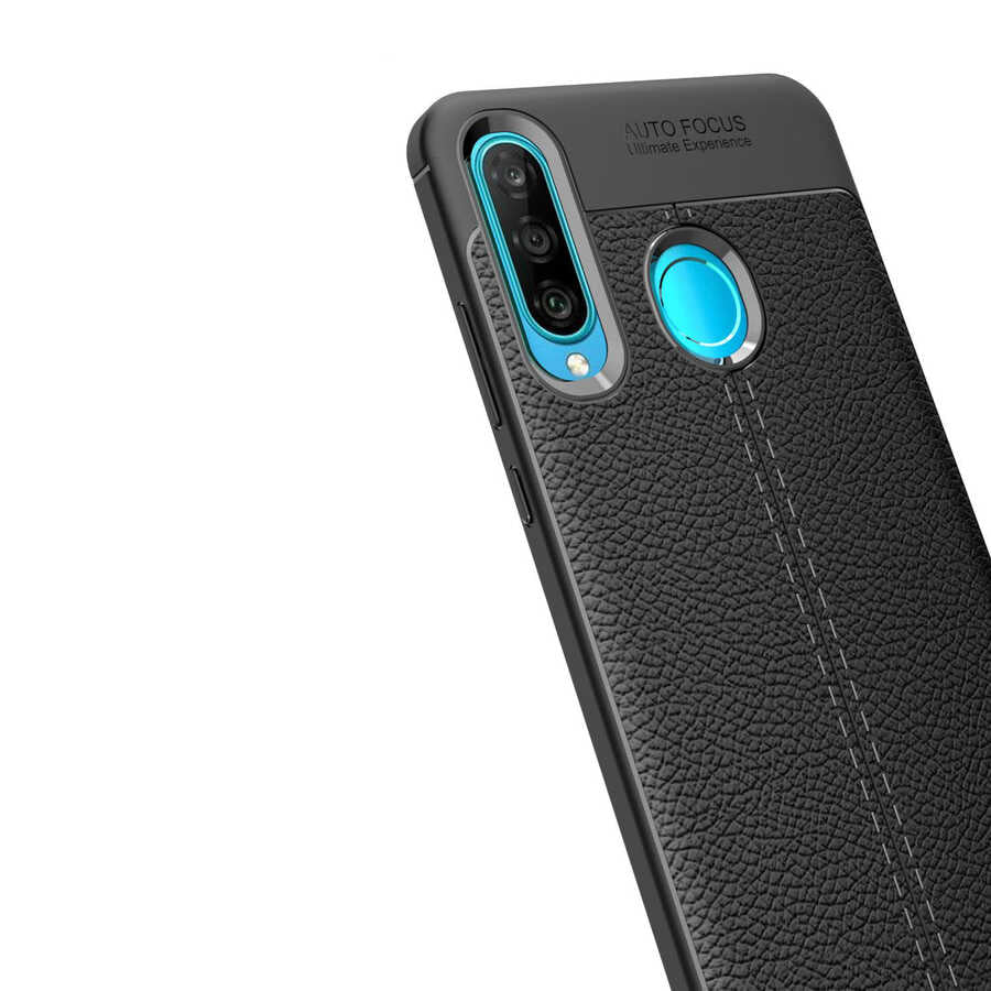 Huawei P30 Lite Kılıf Zore Niss Silikon Kapak Siyah
