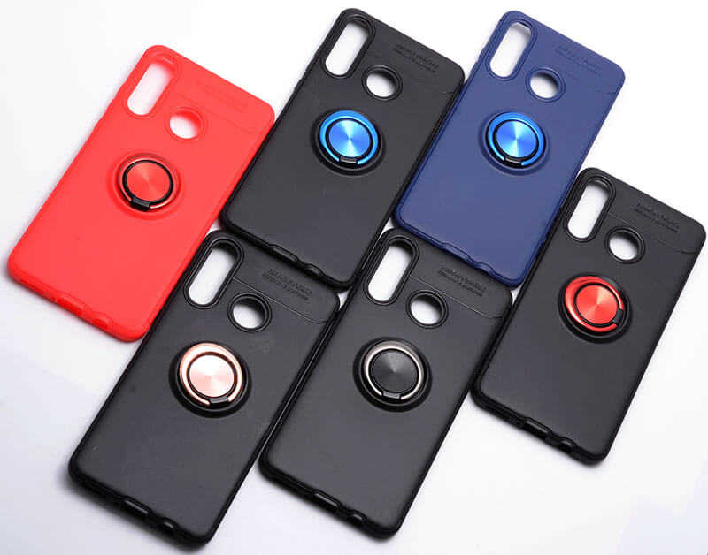 Huawei P30 Lite Kılıf Zore Ravel Silikon Kapak Kırmızı