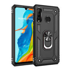 Huawei P30 Lite Kılıf Zore Vega Kapak Kırmızı