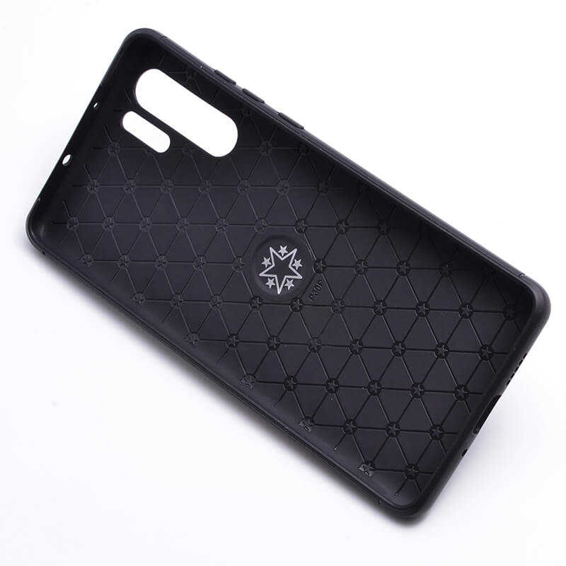 Huawei P30 Pro Kılıf Zore Ravel Silikon Kapak Siyah-Mavi