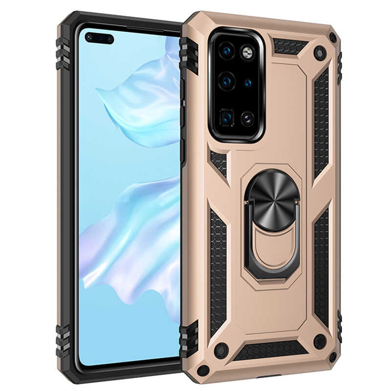Huawei P40 Kılıf Zore Vega Kapak Gri