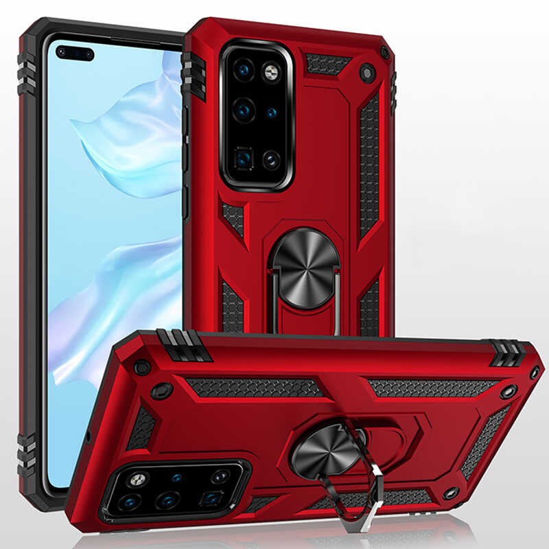 Huawei P40 Kılıf Zore Vega Kapak Gri