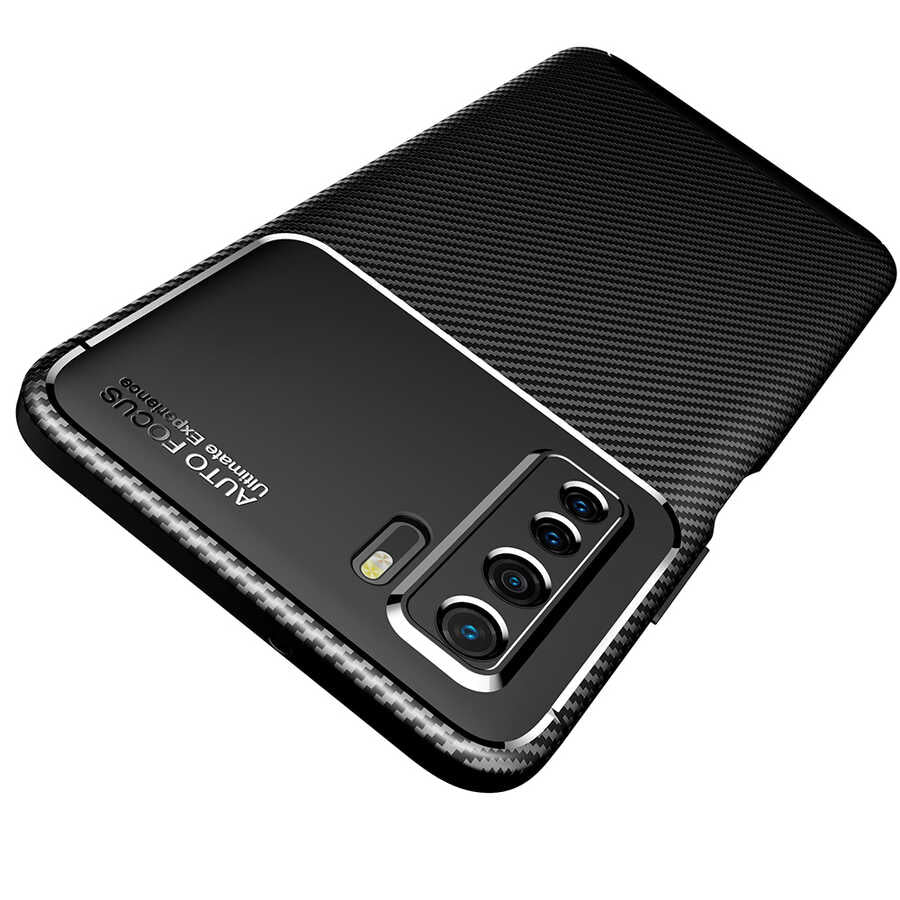 Huawei P40 Lite 5G Kılıf Zore Negro Silikon Kapak Kahverengi