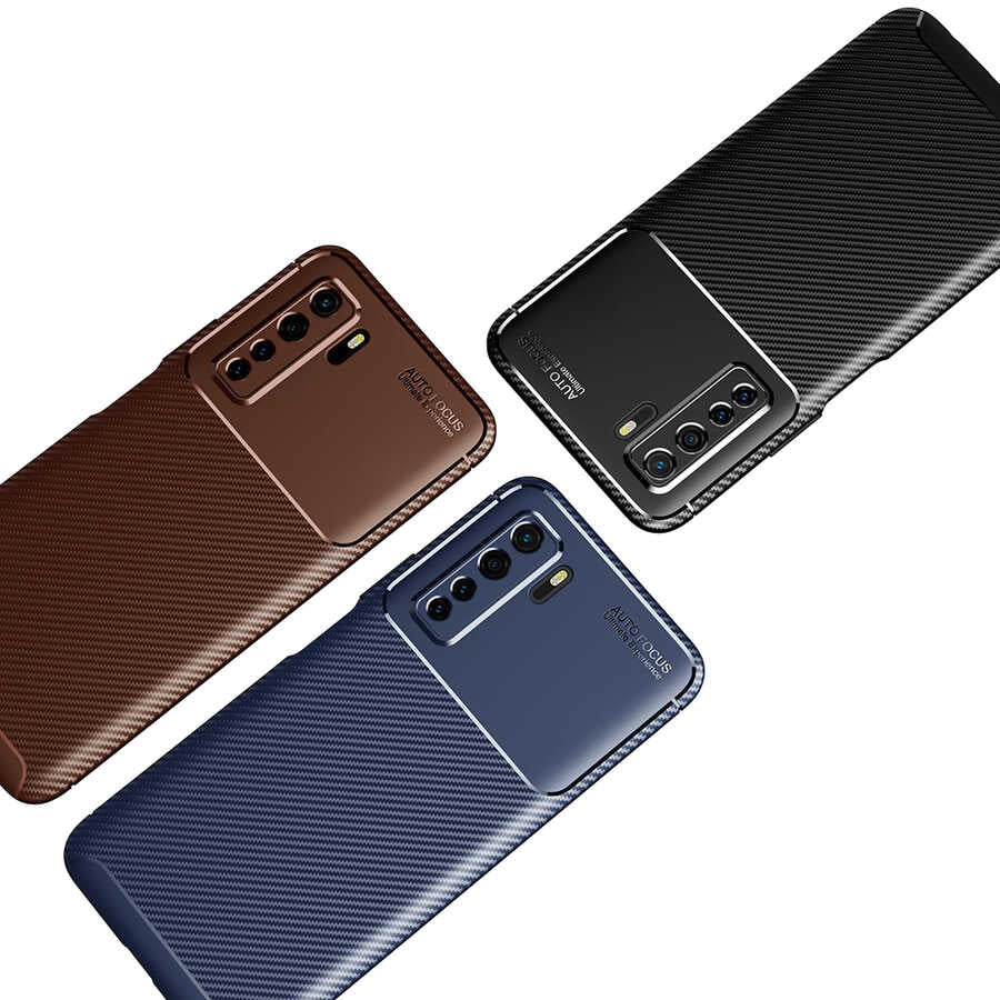 Huawei P40 Lite 5G Kılıf Zore Negro Silikon Kapak Lacivert