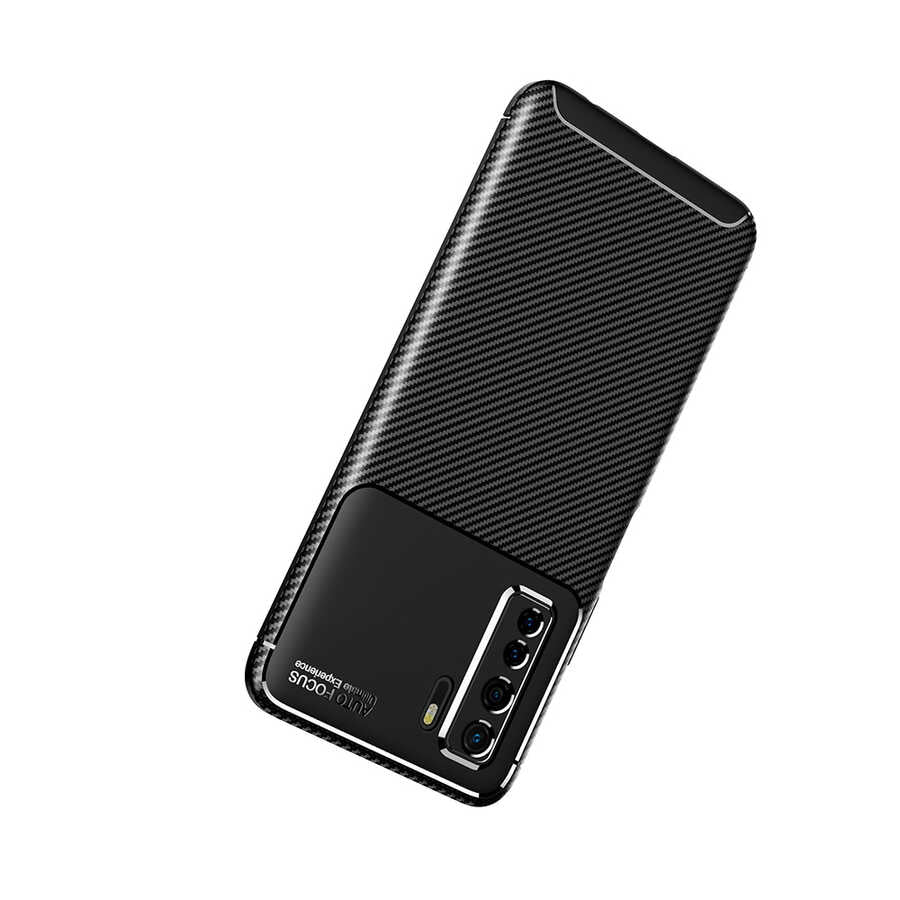 Huawei P40 Lite 5G Kılıf Zore Negro Silikon Kapak Kahverengi