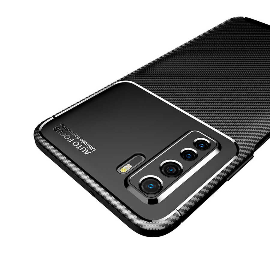 Huawei P40 Lite 5G Kılıf Zore Negro Silikon Kapak Kahverengi