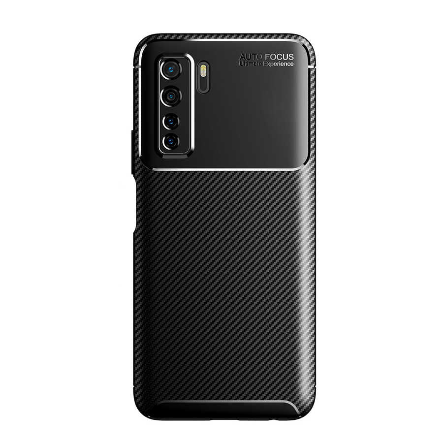 Huawei P40 Lite 5G Kılıf Zore Negro Silikon Kapak Kahverengi