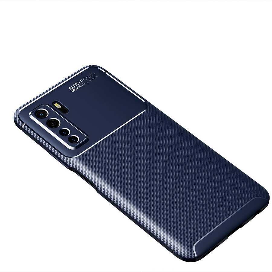 Huawei P40 Lite 5G Kılıf Zore Negro Silikon Kapak Lacivert