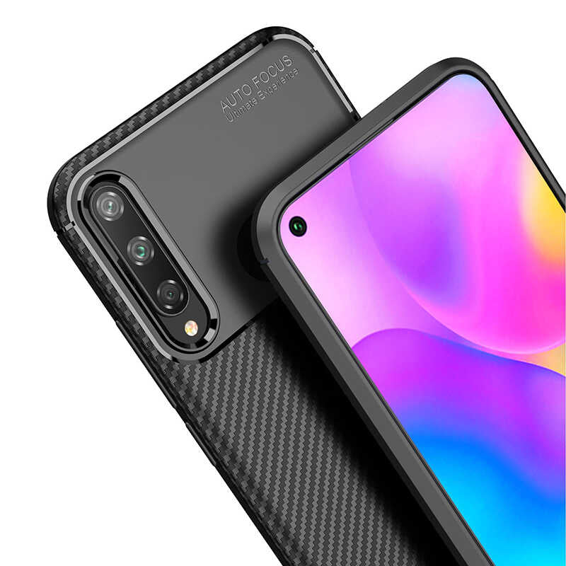 Huawei P40 Lite E Kılıf Zore Negro Silikon Kapak Lacivert