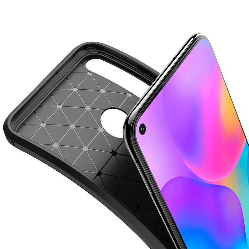 Huawei P40 Lite E Kılıf Zore Negro Silikon Kapak Lacivert