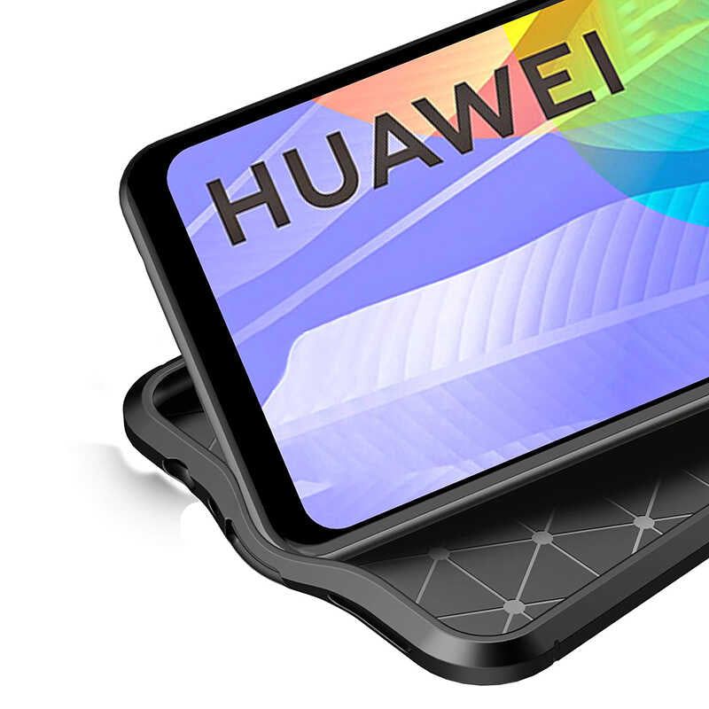 Huawei P40 Lite E Kılıf Zore Niss Silikon Kapak Siyah