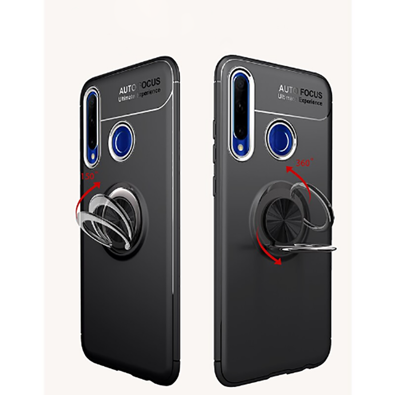 Huawei P40 Lite E Kılıf Zore Ravel Silikon Kapak Siyah