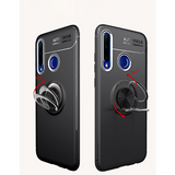 Huawei P40 Lite E Kılıf Zore Ravel Silikon Kapak Siyah-Kırmızı