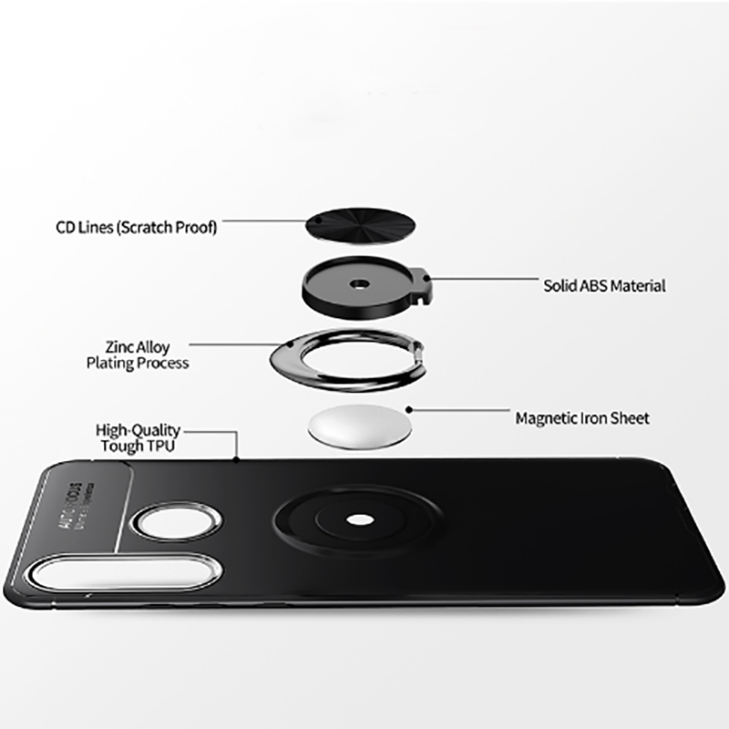 Huawei P40 Lite E Kılıf Zore Ravel Silikon Kapak Siyah
