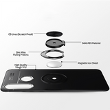 Huawei P40 Lite E Kılıf Zore Ravel Silikon Kapak Siyah-Mavi
