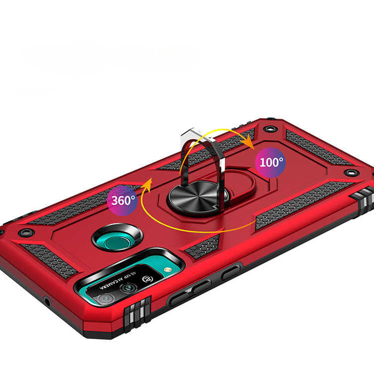 Huawei P40 Lite E Kılıf Zore Vega Kapak Mavi