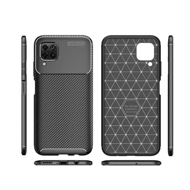 Huawei P40 Lite Kılıf Zore Negro Silikon Kapak Kahverengi