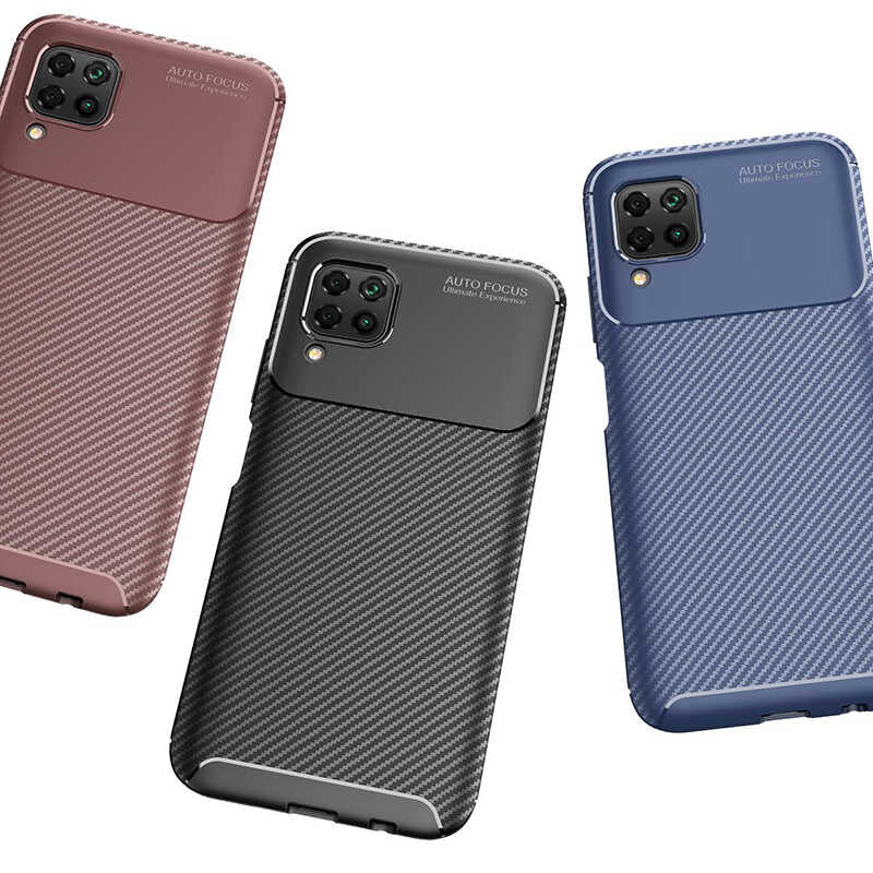 Huawei P40 Lite Kılıf Zore Negro Silikon Kapak Lacivert