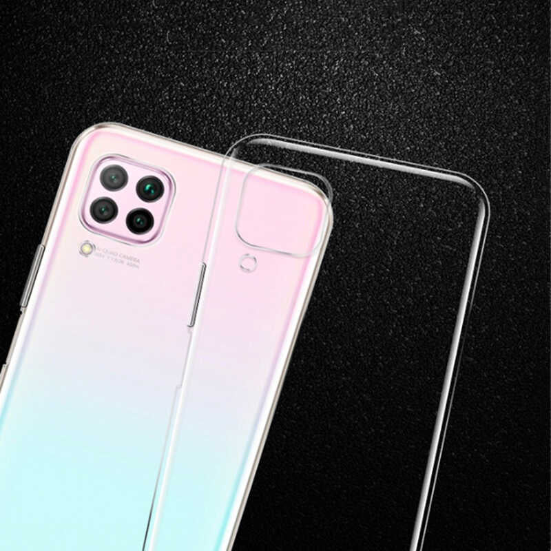 Huawei P40 Lite Kılıf Zore Süper Silikon Kapak Renksiz