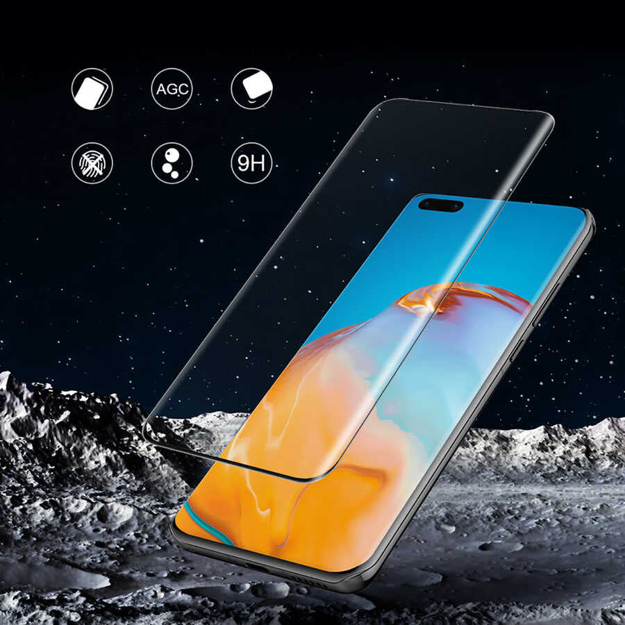 Huawei P40 Pro Davin Seramik Ekran Koruyucu Siyah