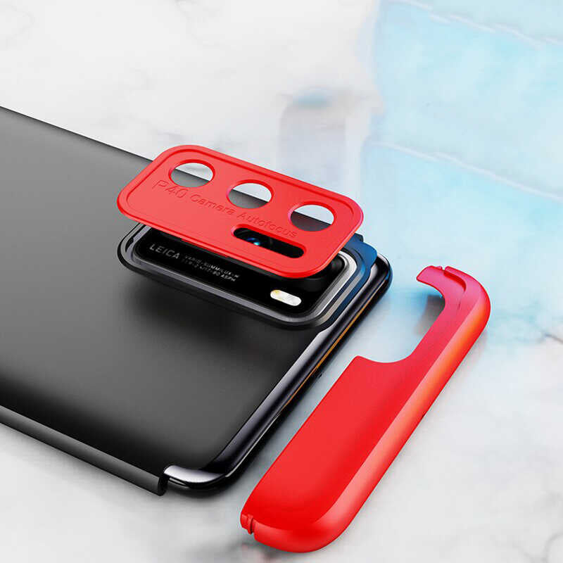 Huawei P40 Pro Kılıf Zore Ays Kapak Kırmızı