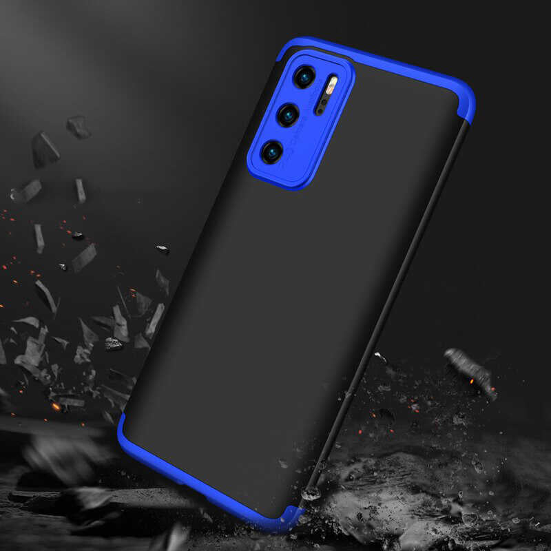 Huawei P40 Pro Kılıf Zore Ays Kapak Siyah-Mavi