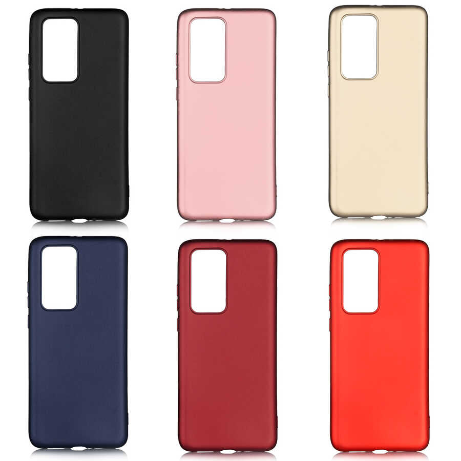 Huawei P40 Pro Kılıf Zore Premier Silikon Kapak Rose Gold