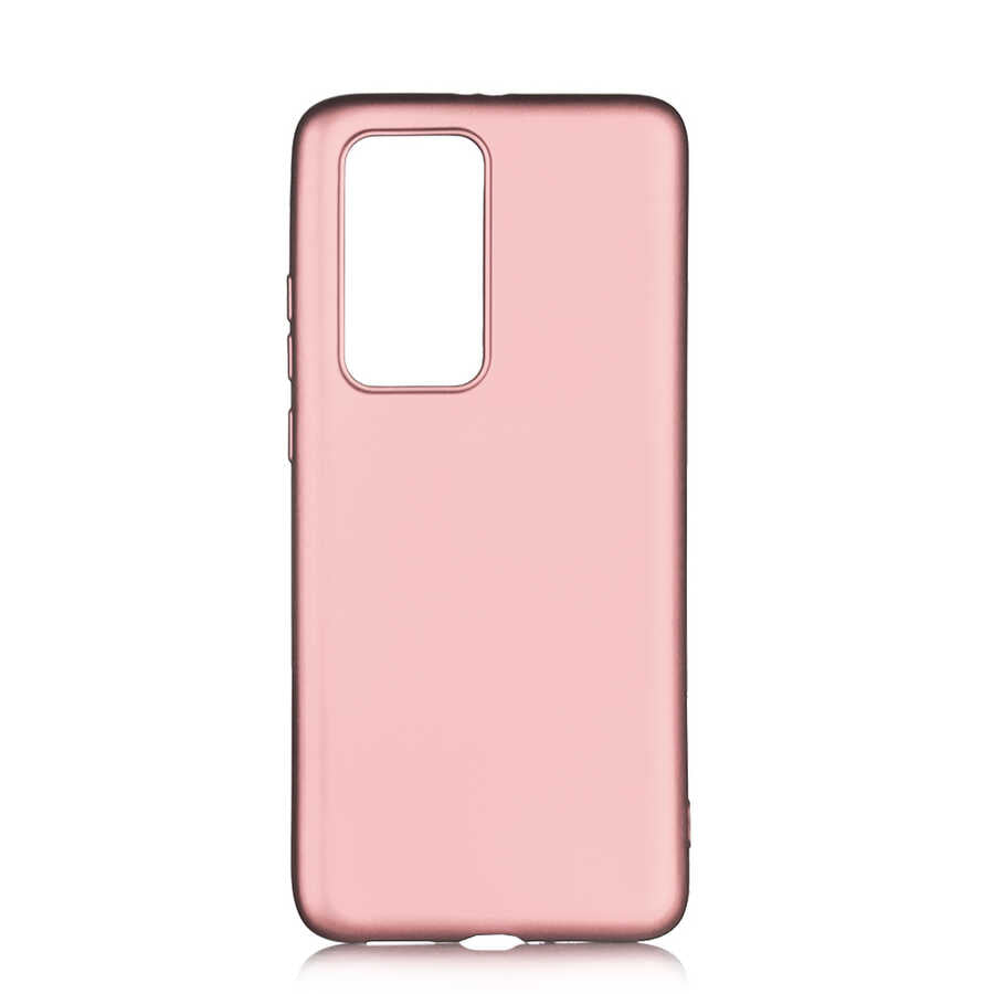 Huawei P40 Pro Kılıf Zore Premier Silikon Kapak Rose Gold