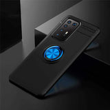 Huawei P40 Pro Kılıf Zore Ravel Silikon Kapak Siyah-Mavi