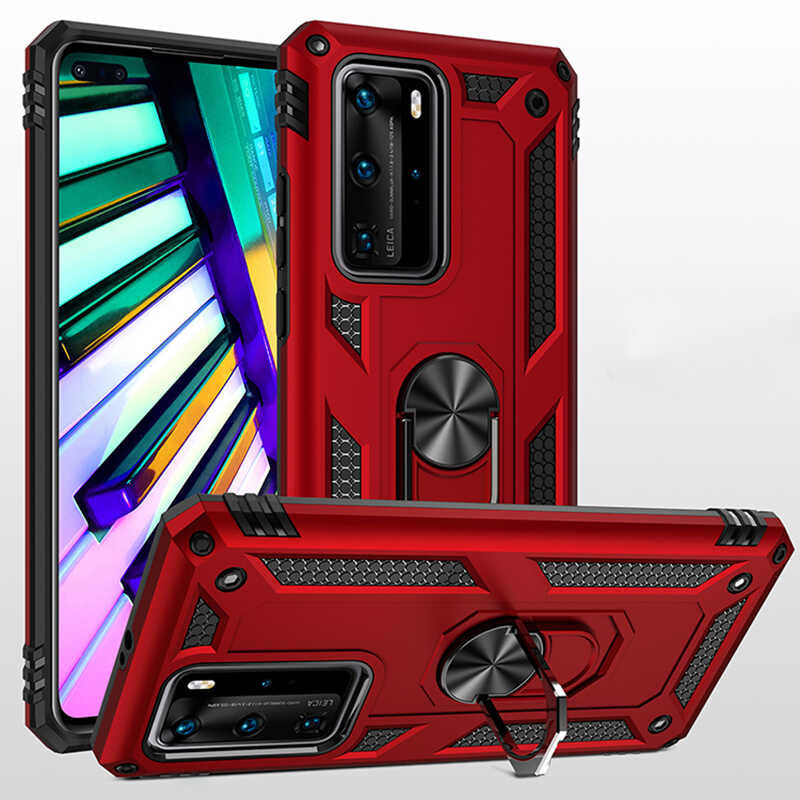 Huawei P40 Pro Kılıf Zore Vega Kapak Mavi