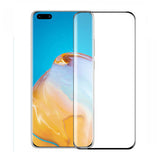 Huawei P40 Zore Kenarları Kırılmaya Dayanıklı Cam Ekran Koruyucu Siyah