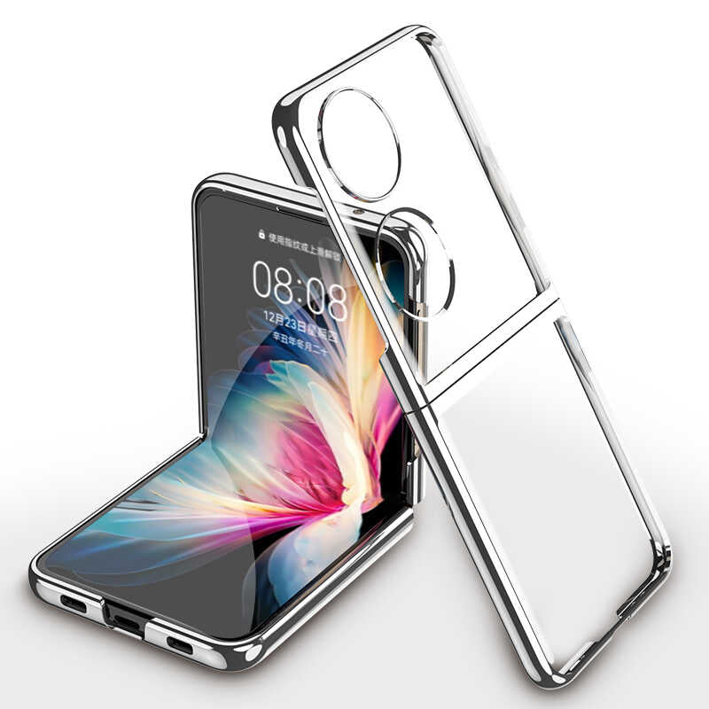 Huawei P50 Pocket Kılıf Zore Kıpta Kapak Siyah