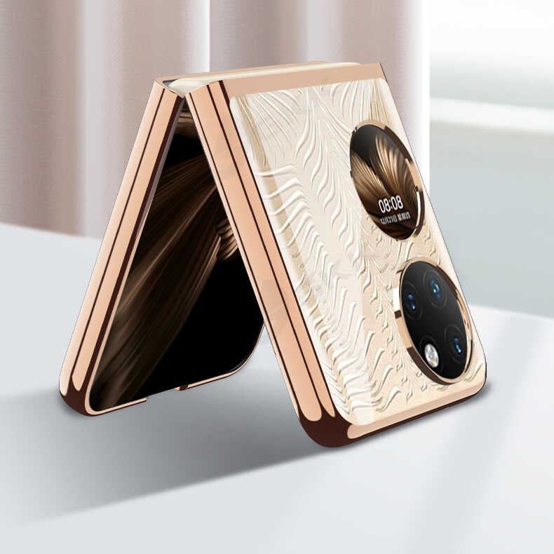 Huawei P50 Pocket Kılıf Zore Kıpta Kapak Siyah