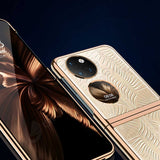 Huawei P50 Pocket Kılıf Zore Kıpta Kapak Gold