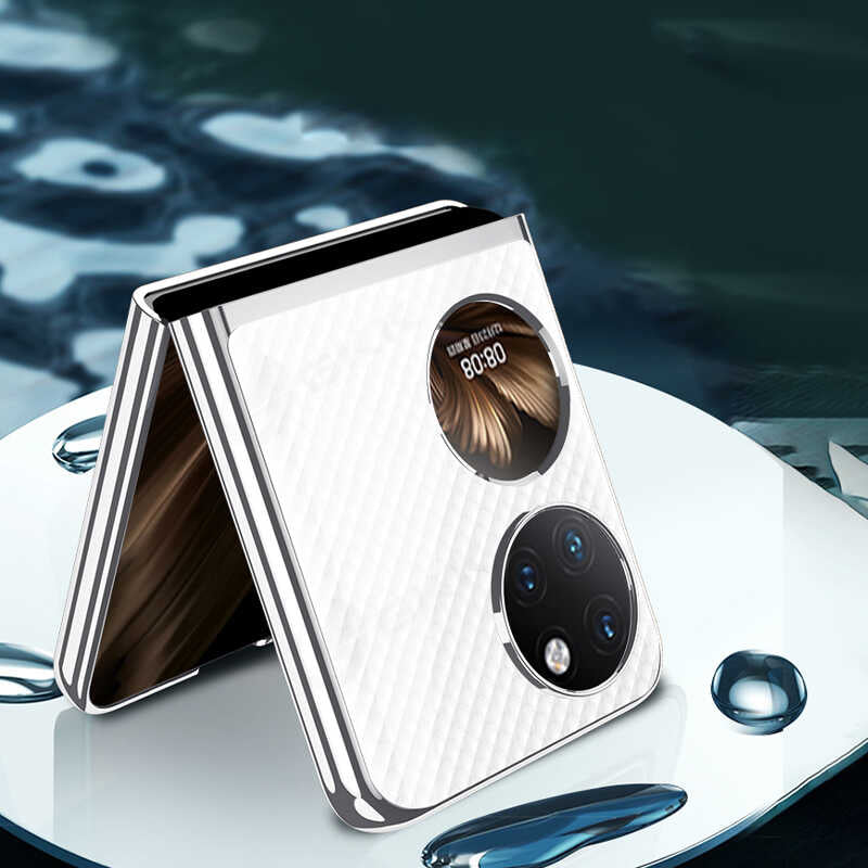 Huawei P50 Pocket Kılıf Zore Kıpta Kapak Siyah