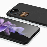 Huawei P50 Pocket Kılıf Zore Sert Kıpta Kapak Lila