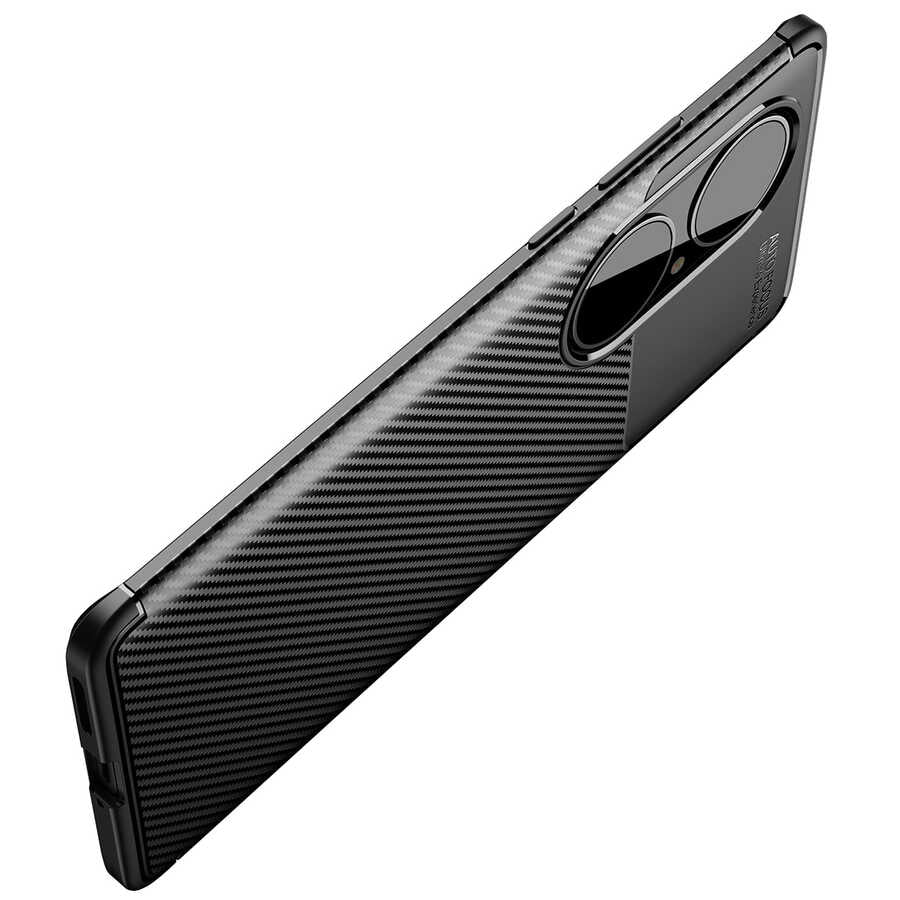 Huawei P50 Pro Kılıf Zore Negro Silikon Kapak Siyah