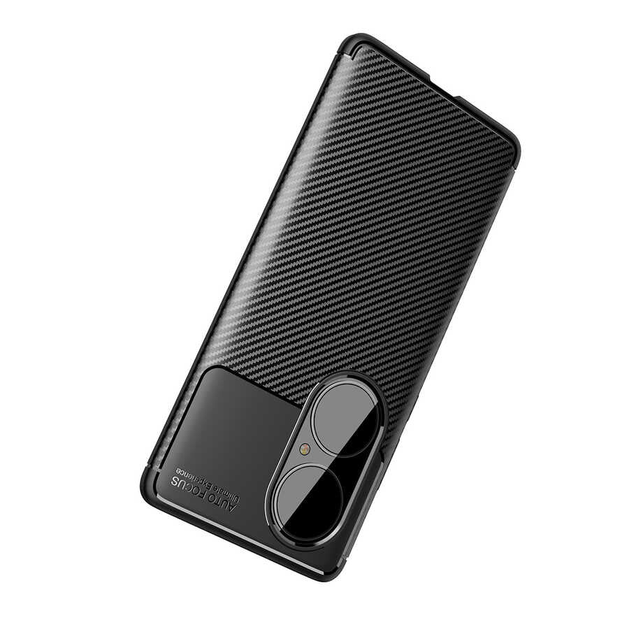 Huawei P50 Pro Kılıf Zore Negro Silikon Kapak Siyah