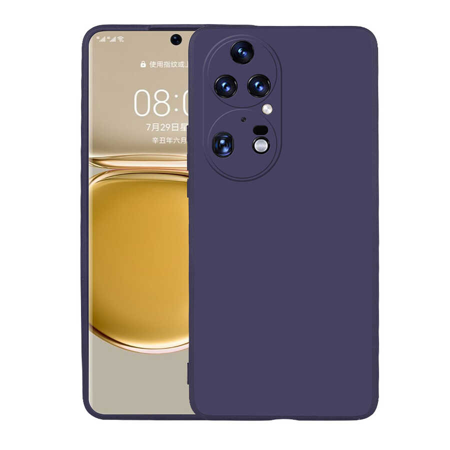 Huawei P50 Pro Kılıf Zore Premier Silikon Kapak Lacivert