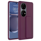 Huawei P50 Pro Kılıf Zore Qstand Kapak Pembe