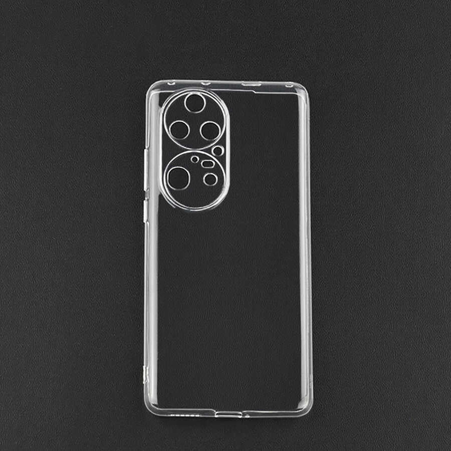 Huawei P50 Pro Kılıf Zore Süper Silikon Kapak Renksiz