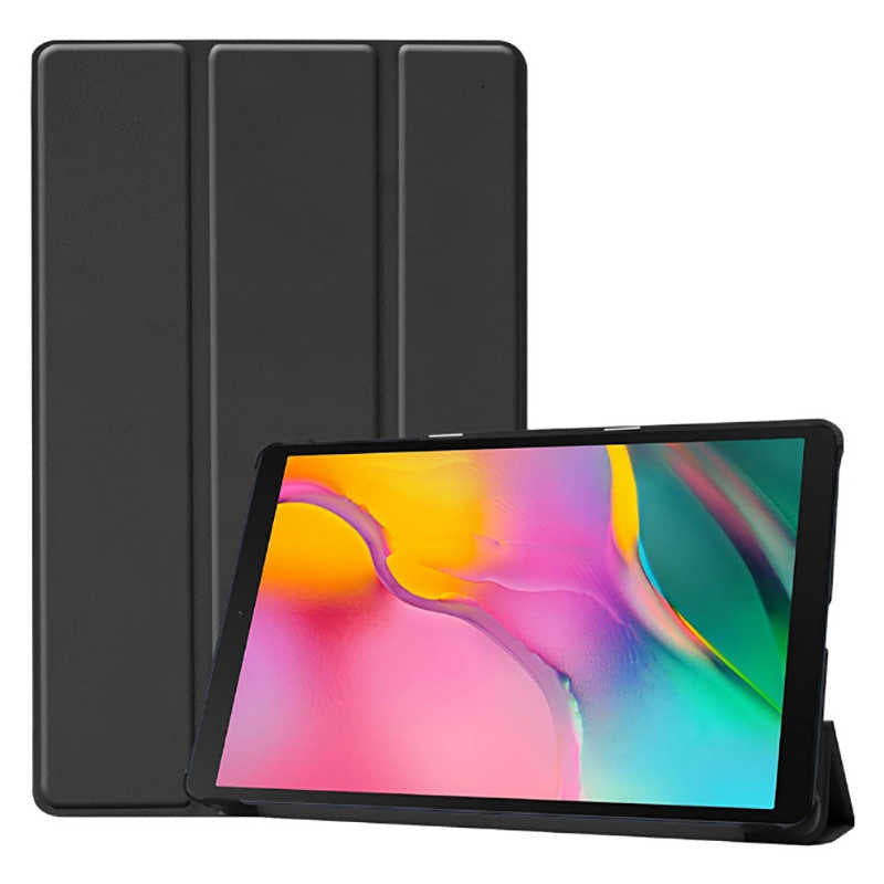 Huawei T3 10 inc Zore Smart Cover Standlı 1-1 Kılıf Siyah